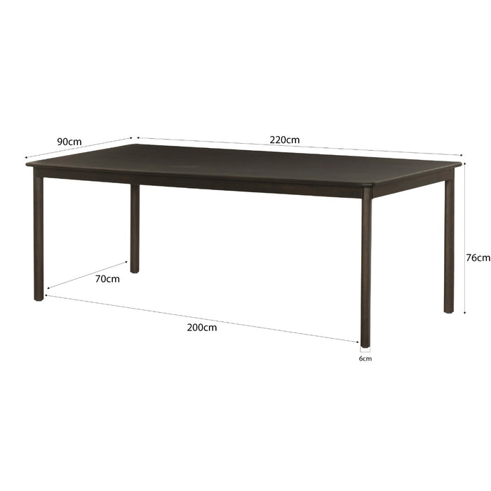 Eettafel Tobago Espresso | Eikenhout | Rechthoek |  220cm