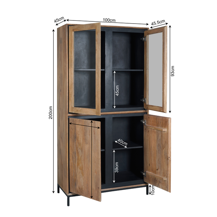 Vitrinekast RichWood | 100 cm