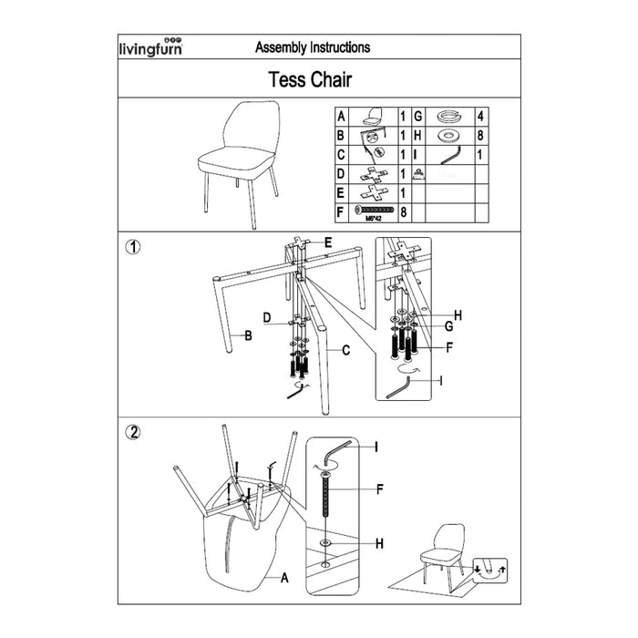 Eetkamerstoel Tess | Bordeaux