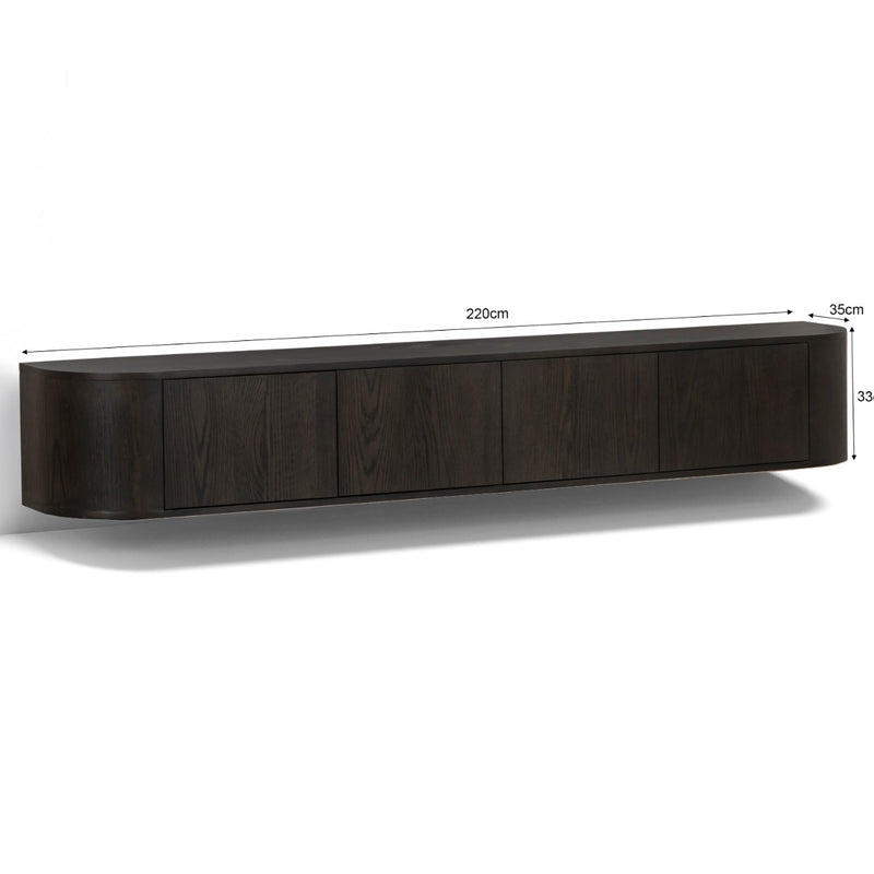 Novero | Espresso Zwevend 220cm