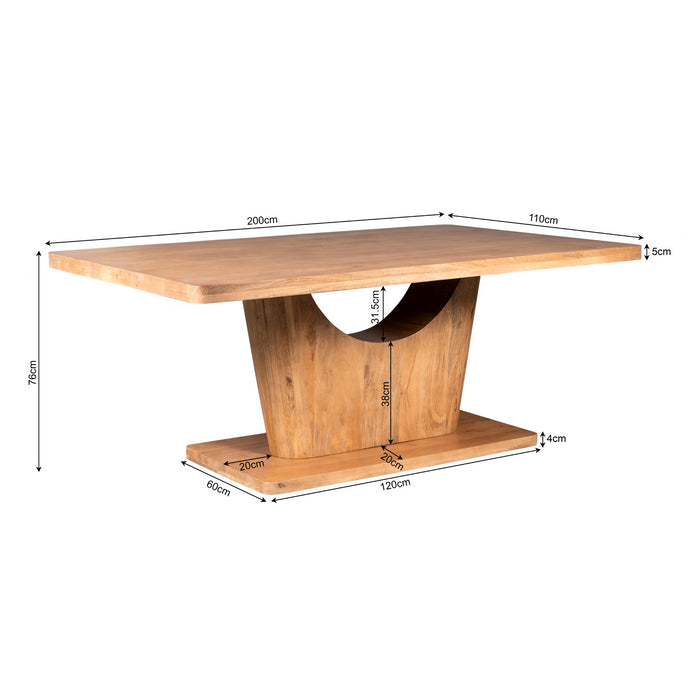 Eettafel Voco Naturel | Mangohout | Deens Ovaal