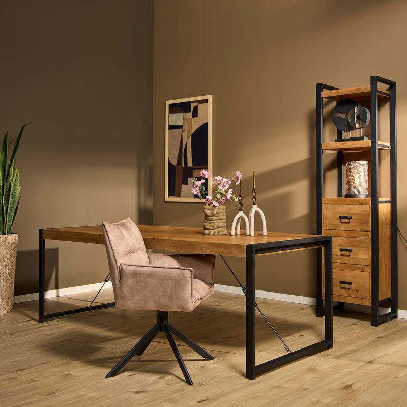 Eettafel Barkley | Mangohout | Rechthoek | U-poot | 180×90