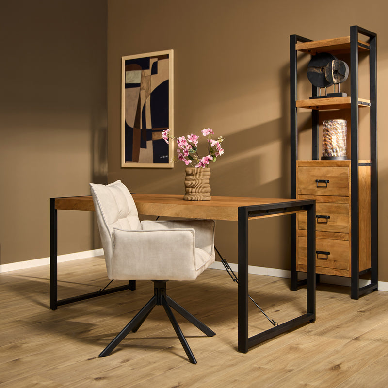 Eettafel Barkley | Mangohout | Rechthoek | U-poot | 160×80