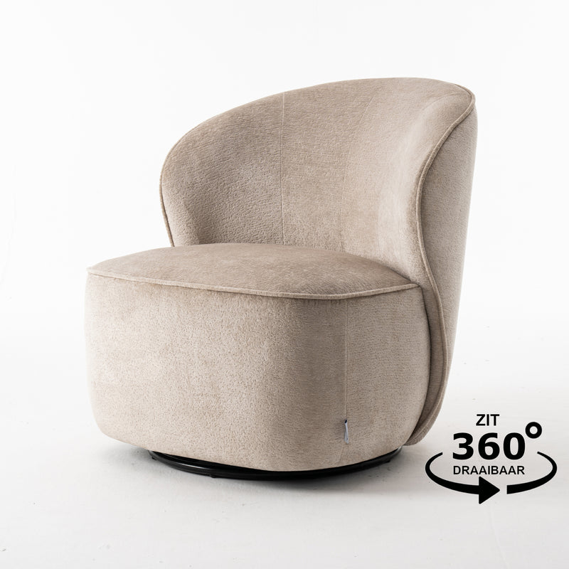 Sammy Draaifauteuil | STOF LORIS | #05 Beige