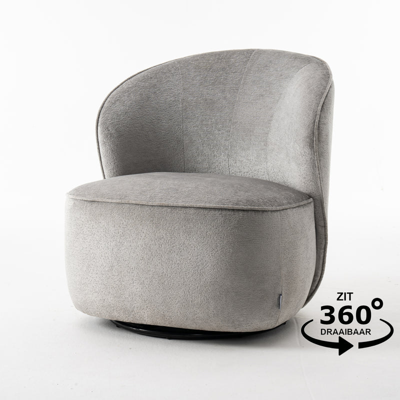 Sammy | STOF LORIS | Draaifauteuil #08 Grey
