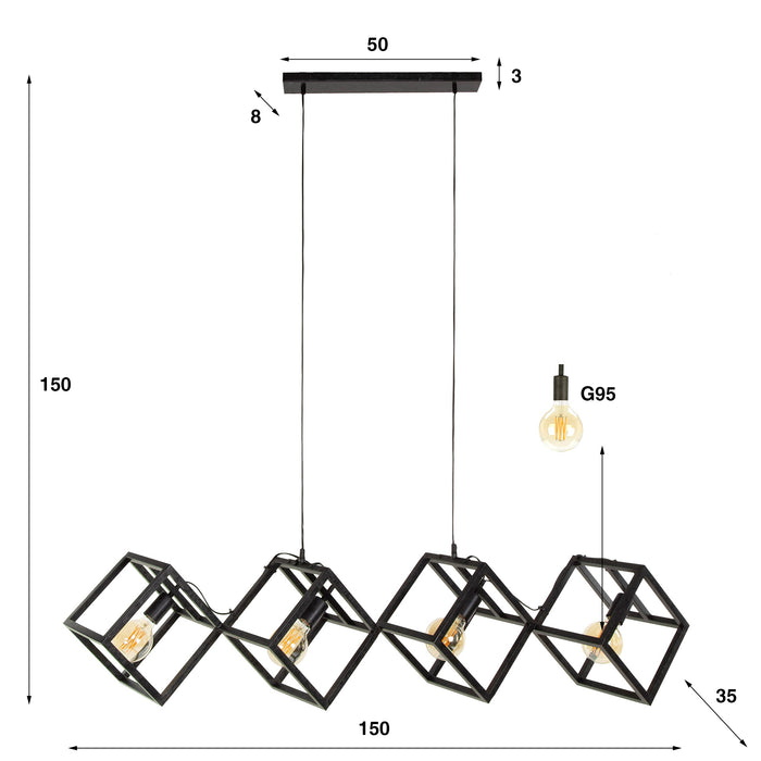 Hanglamp Cube 4L