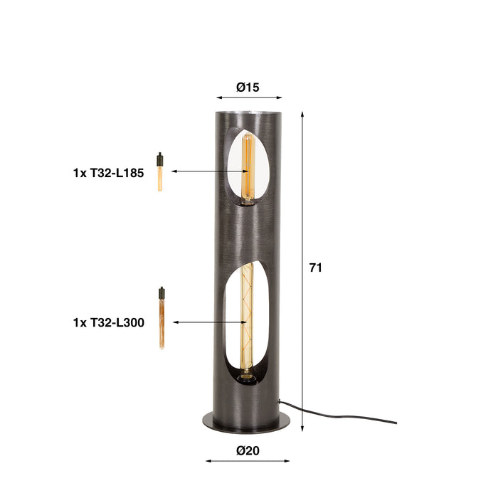 Vloerlamp Organic Cylinder 2L