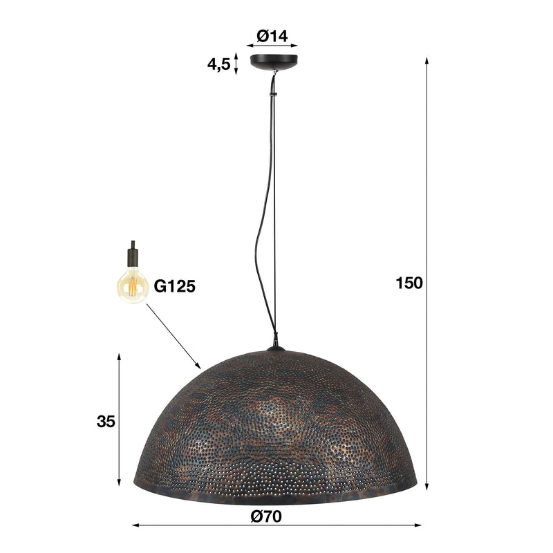Hanglamp Punch 1L Ø70