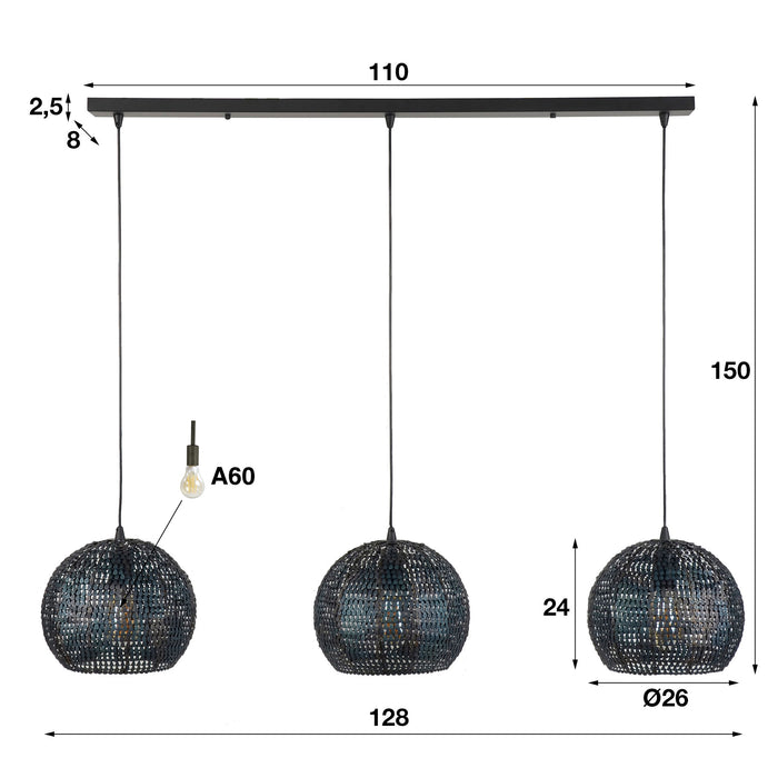 Hanglamp Armor Orb 3L