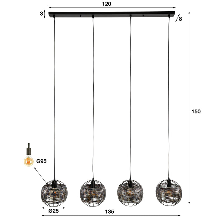 Hanglamp Armor Open 4L
