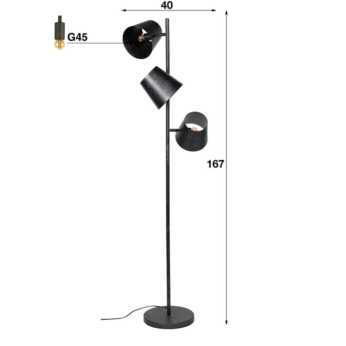 Vloerlamp Kinetic 3L