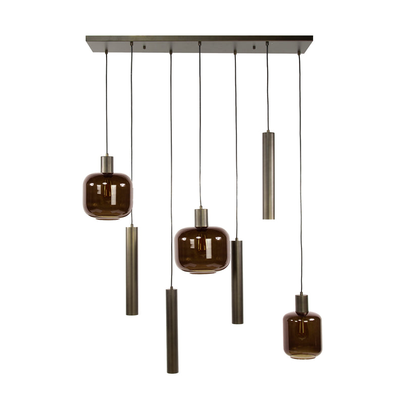 Hanglamp Bronza 4+3L