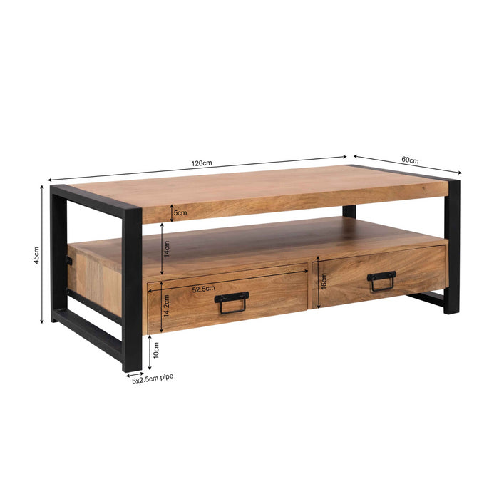 Salontafel Boaz met 4 lades | 120 cm