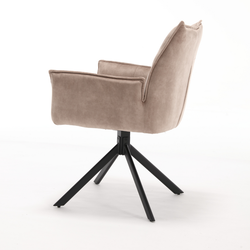 (Prijs per 2) Eetkamerstoel Dani | Velvet Beige