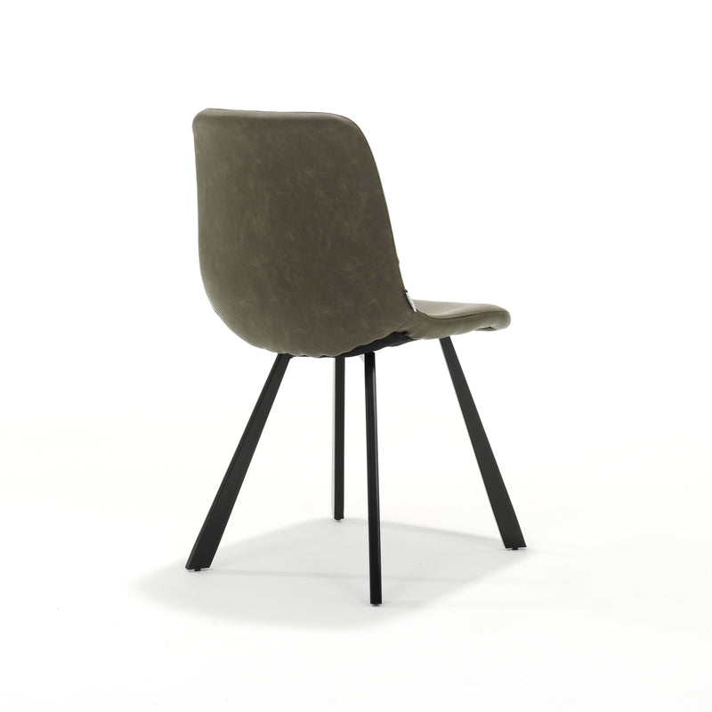 Stoel Bari | STOF VINTAGE (PU) | 56 cm cm | Zwart Taupe