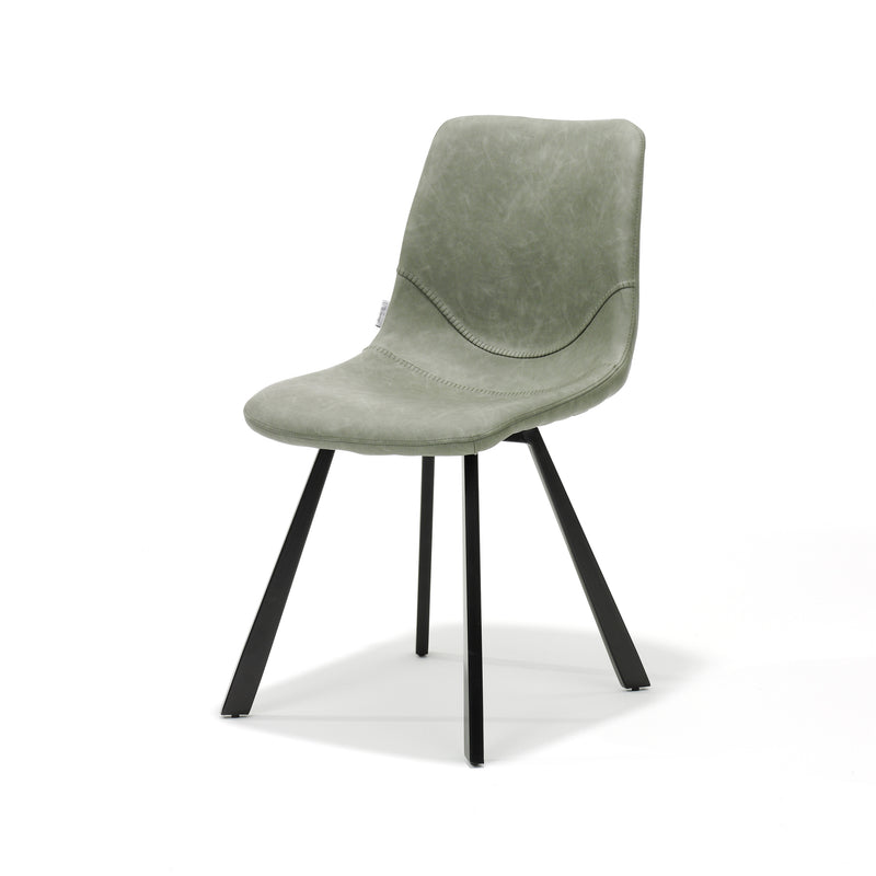 Stoel Bari | STOF VINTAGE (PU) | 56 cm cm | Zwart Groen
