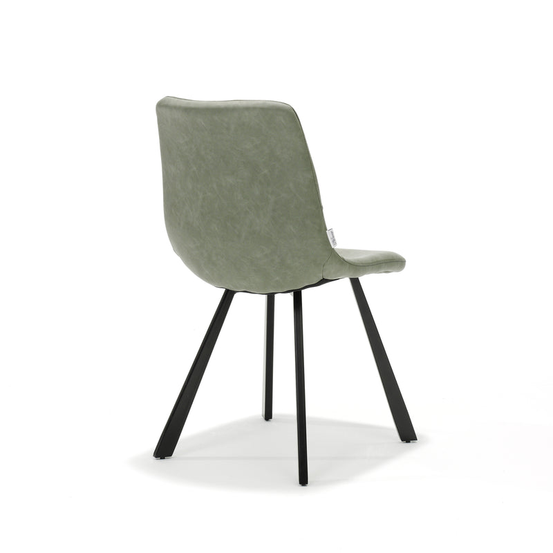 Stoel Bari | STOF VINTAGE (PU) | 56 cm cm | Zwart Groen