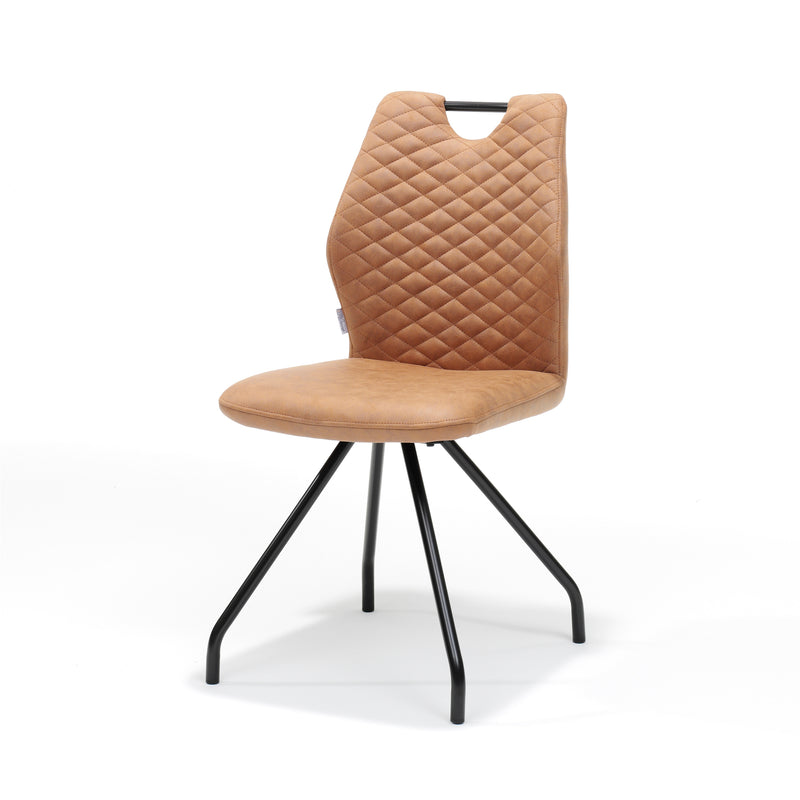 Stoel Carlos | STOF SOFT | 60 cm cm | zwart Cognac