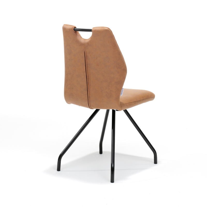 Stoel Carlos | STOF SOFT | 60 cm cm | zwart Cognac