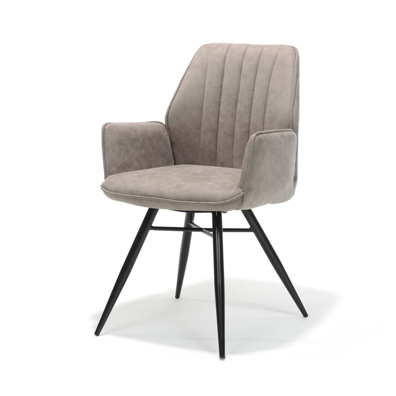 Eetkamerstoel Clark | Armleuning | Stof Soft Pebble