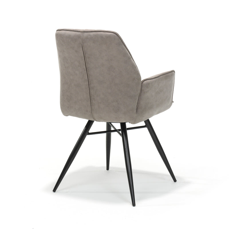 Eetkamerstoel Clark | Armleuning | Stof Soft Pebble
