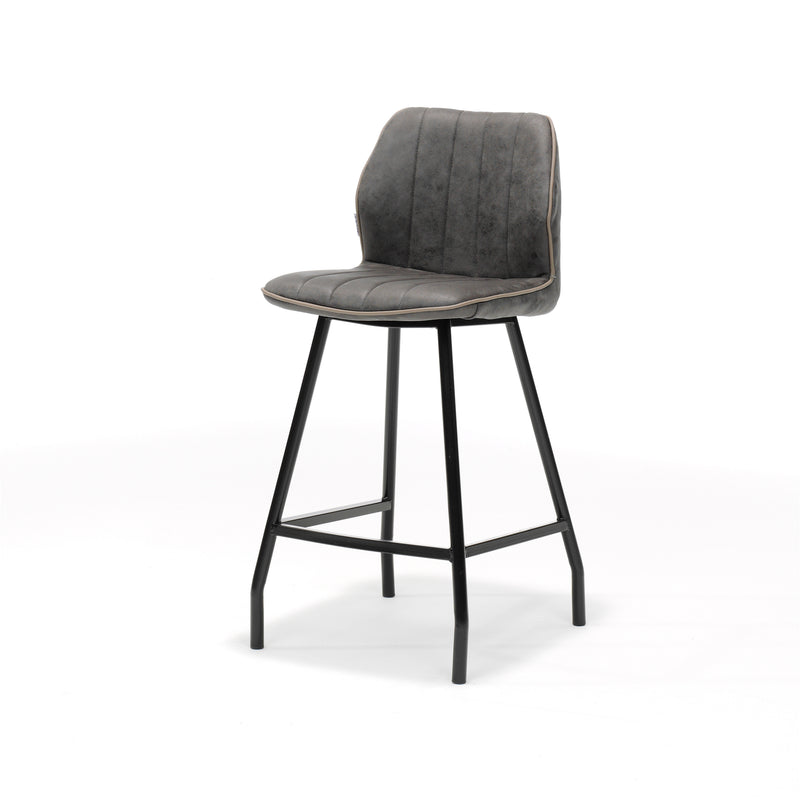 Barkruk Gino | STOF SOFT | zwart Antraciet