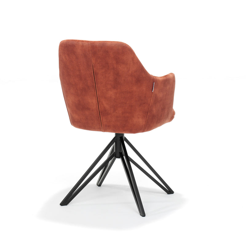 Eetkamerstoel Calvin | Copper | Zwart frame