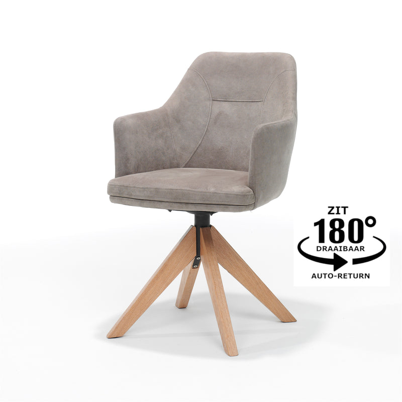 Eetkamerstoel Calvin | Pebble | Eiken frame