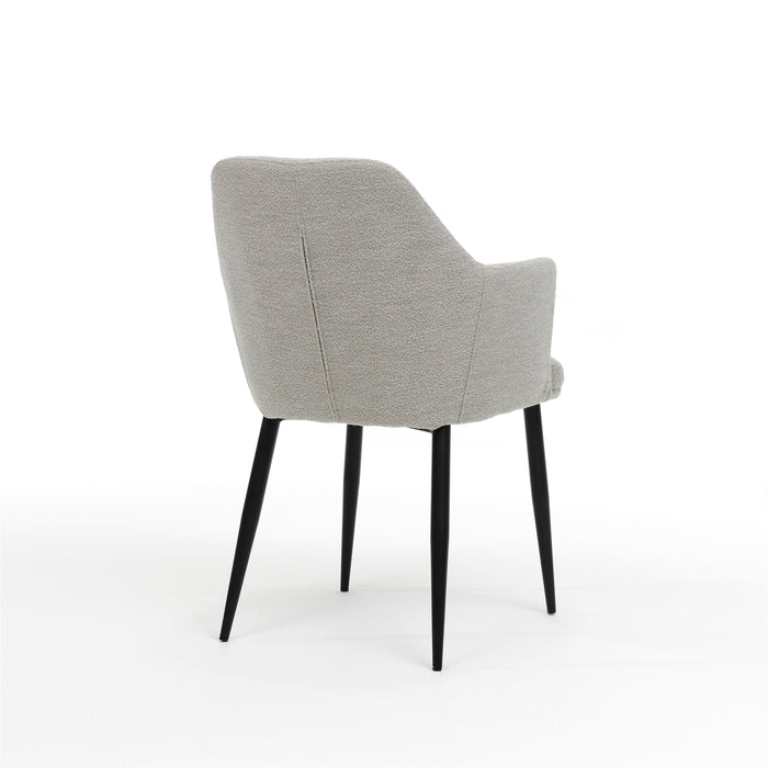 Eetkamerstoel Calvin | Armleuning | Stof Teddy Natural