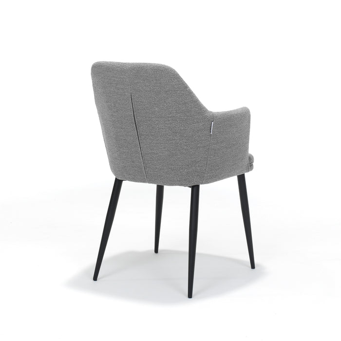 Eetkamerstoel Calvin | Armleuning | Stof Teddy Steel