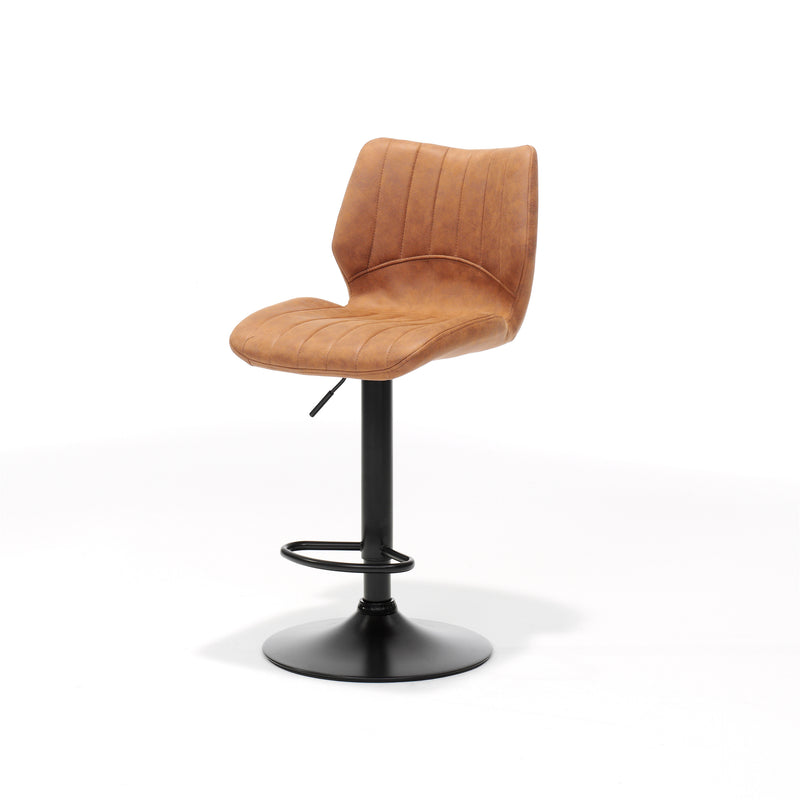 Barkruk Bobby | STOF SOFT | zwart Cognac