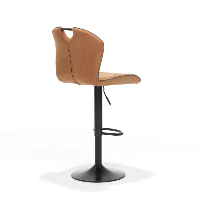 Barkruk Cordoba | STOF SOFT | zwart Cognac