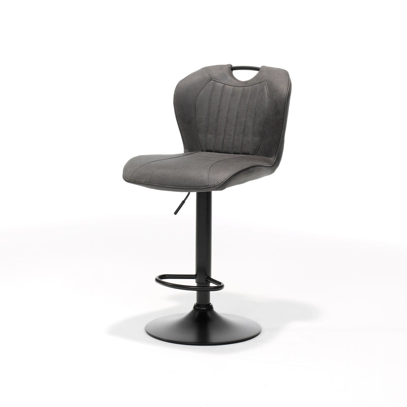 Barkruk Cordoba | STOF SOFT | zwart Antraciet