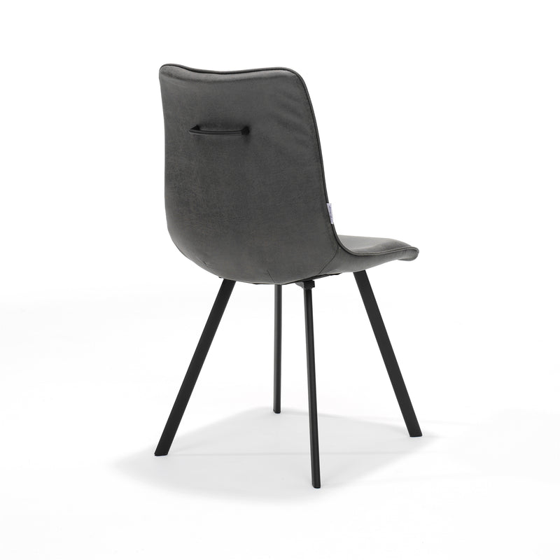 Cora stoel - Bull Microleder Graphite #66