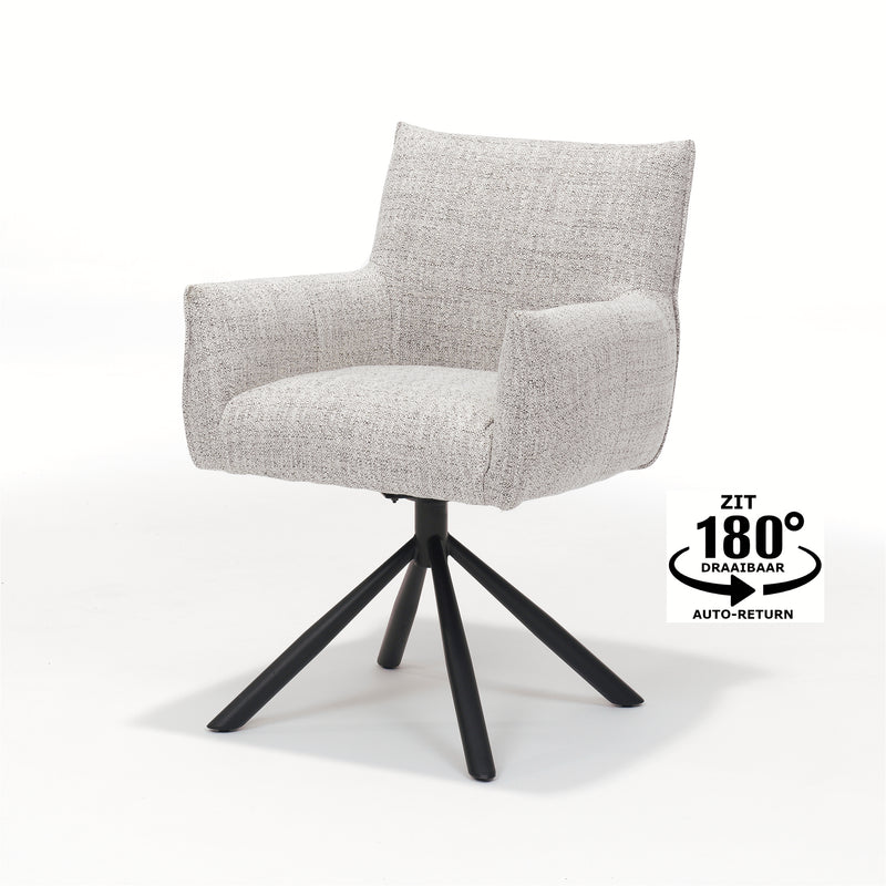 Focus | STOF OASIS | armstoel Bisque draaivoet zwart