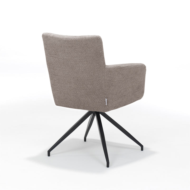 Joey | STOF RETRO BLISS | armstoel Taupe frame zwart