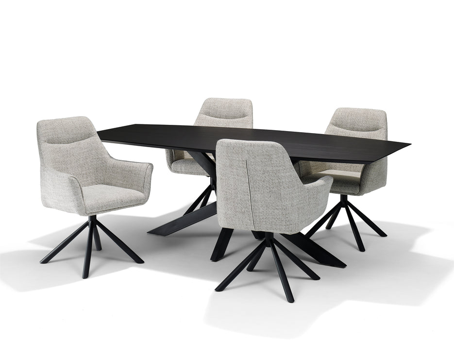 Eetkamerstoel Boston | Armleuning | Stof Oasis Bisque