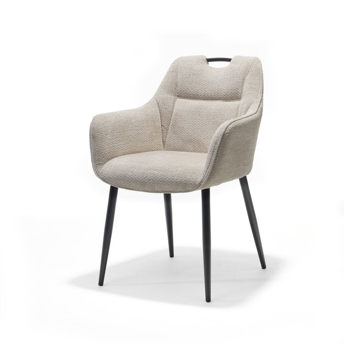 Eetkamerstoel Adele | Armleuning | Stof Retro Bliss | #03 Natural