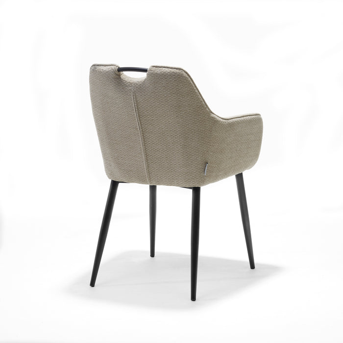 Eetkamerstoel Adele | Armleuning | Stof Retro Bliss | #03 Natural