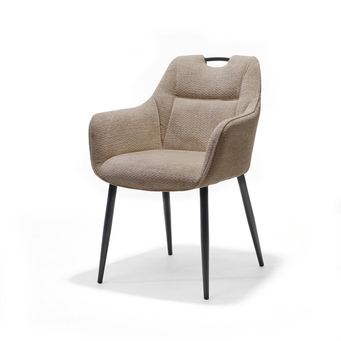 Eetkamerstoel Adele | Armleuning | Stof Retro Bliss | #18 Taupe