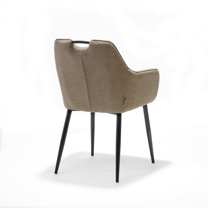 Eetkamerstoel Adele | Armleuning | Stof Retro Bliss | #18 Taupe