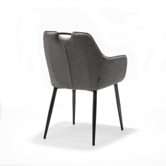 Eetkamerstoel Adele | Armleuning | Stof Retro Bliss | 93 Antraciet