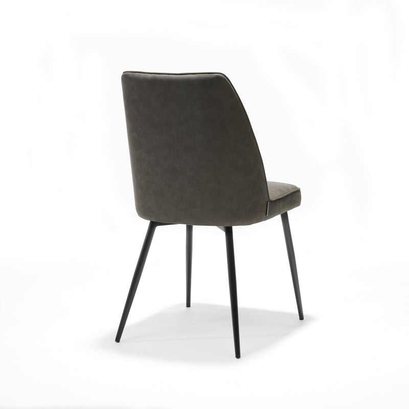 Stoel Paula | STOF SOFT | zwart Antraciet