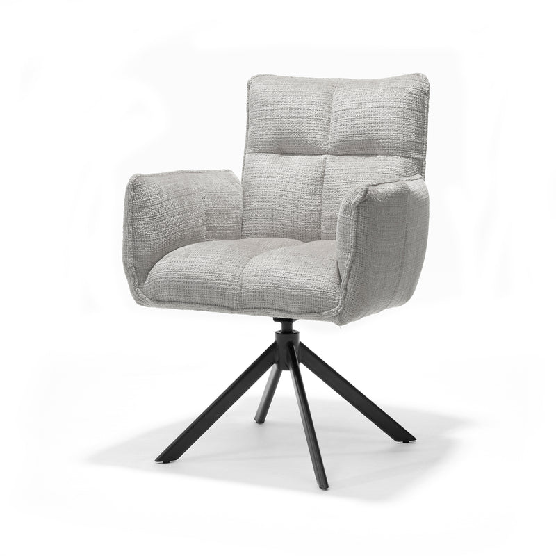 Nova | STOF CREMONA | armstoel #04 Natural 360 Draaibaar frame zwart A360