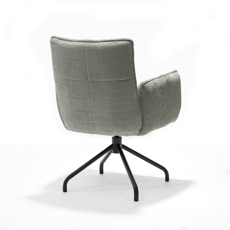Nova | STOF CREMONA | armstoel #04 Natural 360 Draaibaar frame zwart A360