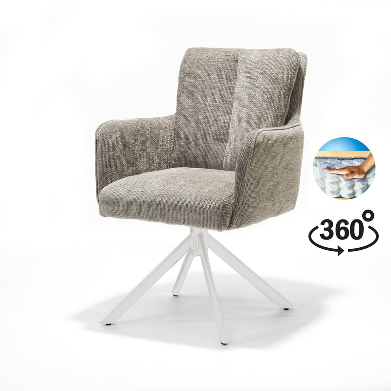 Eetkamerstoel Alex | Ecru | Beige frame