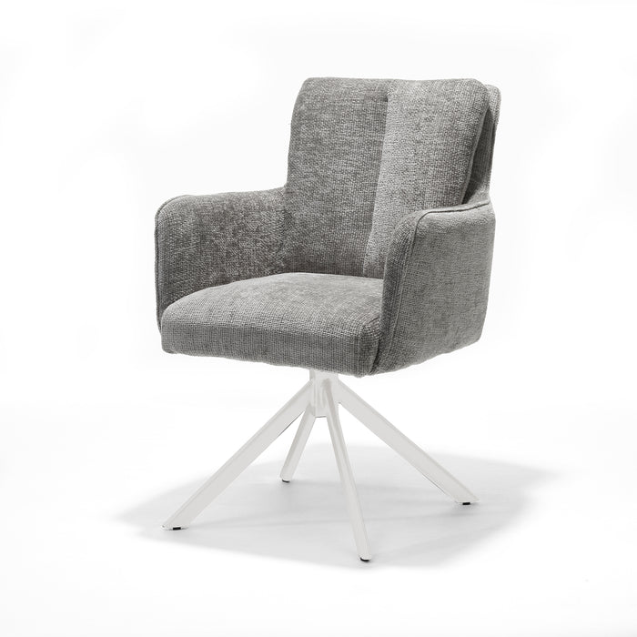 Eetkamerstoel Alex | Lichtgrijs | Beige frame