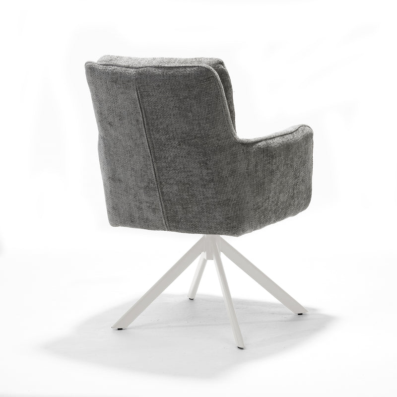 Eetkamerstoel Alex | Lichtgrijs | Beige frame