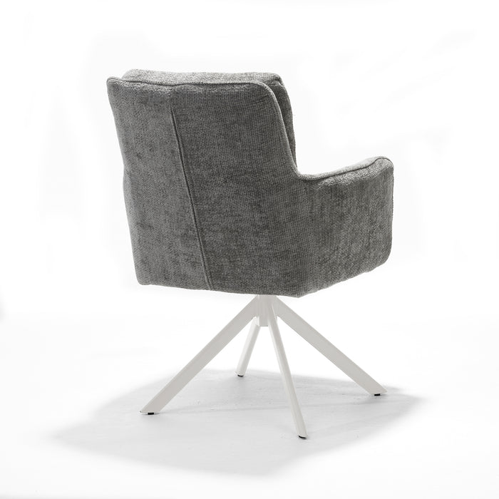 Eetkamerstoel Alex | Lichtgrijs | Beige frame