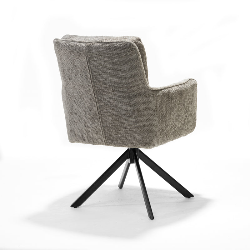Eetkamerstoel Alex | Ecru | Zwart frame